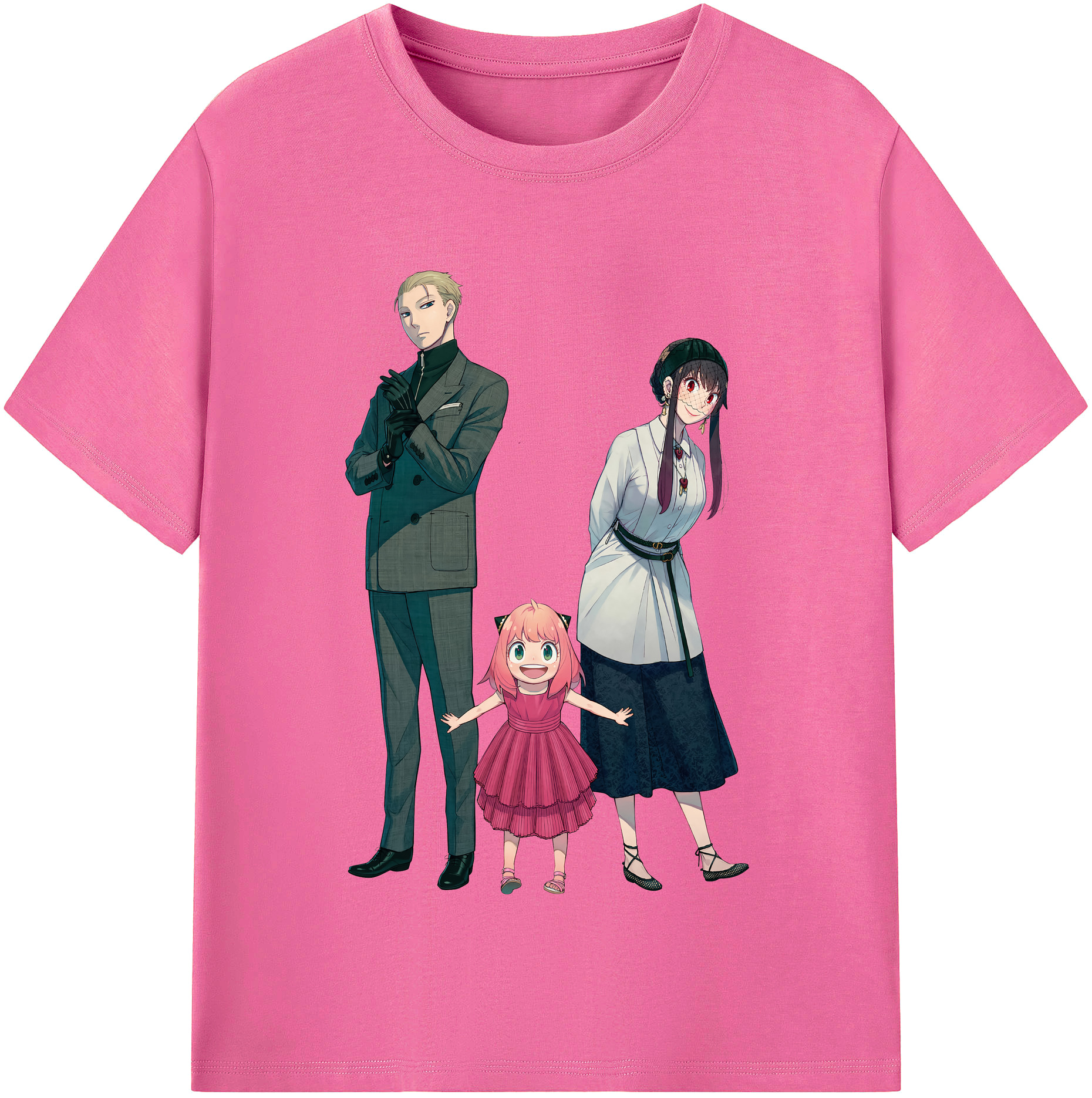 （画像用） SPY×FAMILY间谍家家酒 レディースカジュアルプリントTシャツ（綿100％）